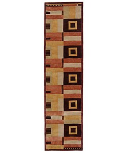 Handmade Rodeo Drive Meridian Multicolor New Zealand Wool Runner (2'6 x 10')