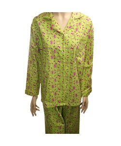 Leisureland Woman's 'I Love My Dog' Flannel Pajamas