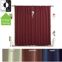 Dotted Insulated Thermal Blackout 84-inch Curtain Pair