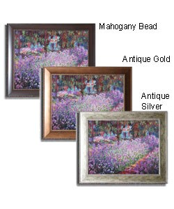 Claude Monet 'Garden de Giverny' Framed Canvas Art