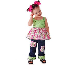 Sophia's Style Kitty Denim Set