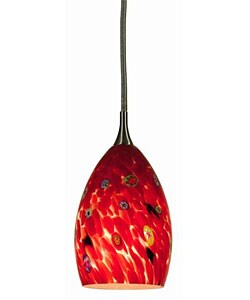 Red Confetti Contemporary Mini Pendant