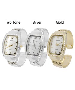 Geneva Platinum Women's Rhinestone Accented Watch