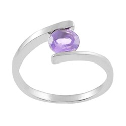 Sterling Silver Round Cubic Zirconia Ring