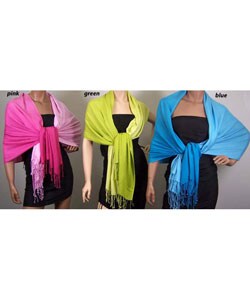 Super Soft Ombre Faux Pashmina Shawls (Pack of 3)