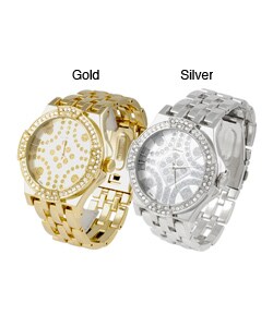Geneva Platinum Men's Metal Link Watch