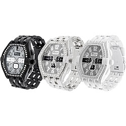 Geneva Platinum Men's Metal Link Watch