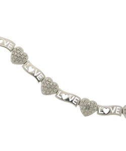Maddy Emerson Sterling Silver Heart and Love Bracelet