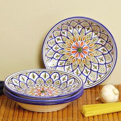 Tabarka Handmade Pasta Bowl Set (Tunisia)