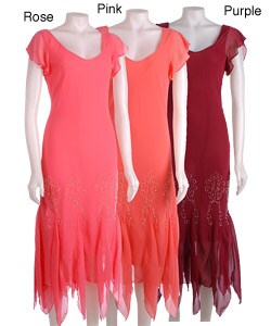 L.A. Design Fashion Beaded Evening Dress