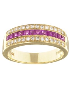 Encore by Le Vian 14k Gold Ruby 1/5ct TDW Diamond Ring