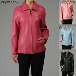 Liz Claiborne Women's Leather Scuba Jacket