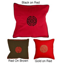 Chinese Long Life Symbol Cotton Pillow Cover