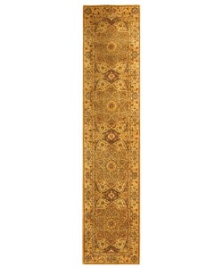Handmade Persian Court Timeless Ivory Wool and Silk Runner (2'3 x 10')