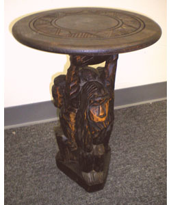 Wood See, Hear and Speak No Evil Table (Ghana)