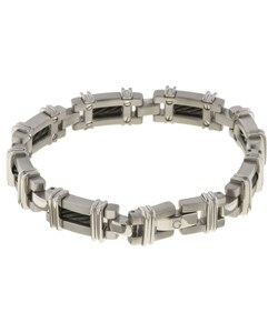 Titanium and Braided Cable Bracelet