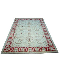 Iranian Vegetable-dyed Ivory/ Red Rug (12' x 17'5)