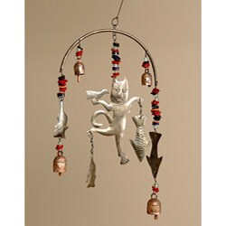 Kitty In Paradise Iron and Bead Chime (India)