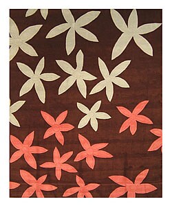 Hand-tufted Casablanca Brown Wool Rug (7'9 x 9'9)