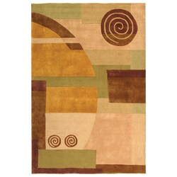 Handmade Rodeo Drive Soho Beige New Zealand Wool Rug (8' x 11')