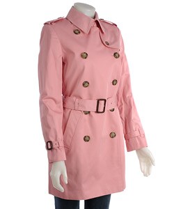 Famous NY Maker Signature Pink Trench Coat