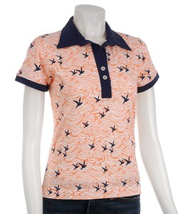 Verdina Ladies Swallow Print Polo Shirt