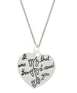 Sterling Silver Spiritual Heart Necklace