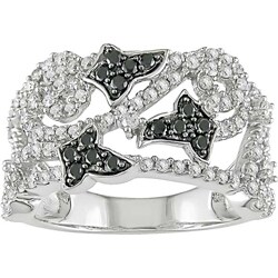 14k Gold 3/4ct TDW Black and White Diamond Ring