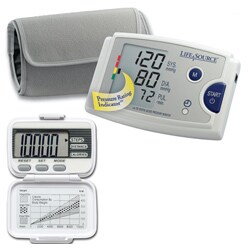 LifeSource Quick Response Bloof Pressure Monitor with Pedometer