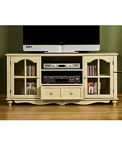 Medallion Antique White Entertainment Center