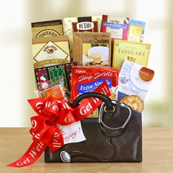 Get Well Wishes Gourmet Gift Basket