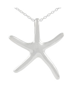 Sterling Silver Medium Starfish Necklace
