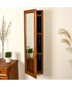 Carson Oak Jewelry Armoire