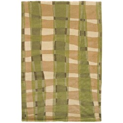 Hand-knotted Silken Basketweave Rug (8' x 10')