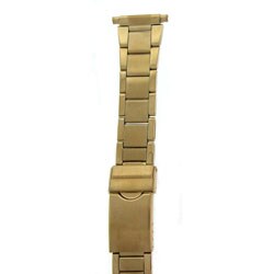 Goldplated Stainless Steel 16-22 mm Watch Band