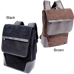 G Pacific Venetian Leather Suede Computer Backpack
