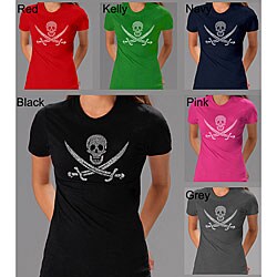 Los Angeles Pop Art Pirate Flag Jolly Roger Women's T-shirt