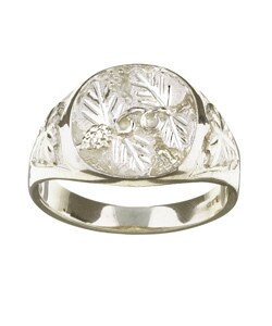 Black Hills Silver Men's Leaf Design Ring