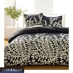 City Scene Branches Black 7-piece Bed in a Bag with Sheet Set