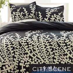 City Scene Branches Black Duvet Set