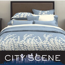 City Scene Branches French Blue 7-piece Bed in a Bag with Sheet Set