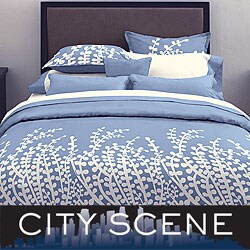 City Scene Branches French Blue Duvet Set