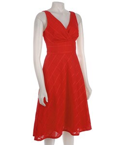 Liz Claiborne Tulip Red Empire Waist Surplice Dress