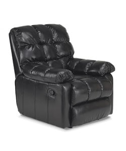Black Leather Wall Hugger Recliner Theater Chair
