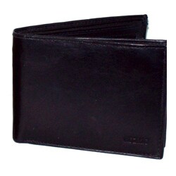 Kozmic Black Leather Bi-fold Wallet