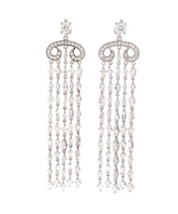 Charles Winston Cubic Zirconia Chandelier Earrings