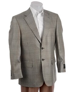 Bill Blass Men's Black/ Tan Glen Plaid Sportcoat