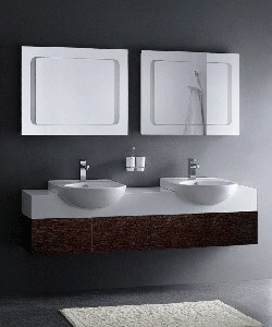 Caesar Tzar Double Wenge Bathroom Vanity Set
