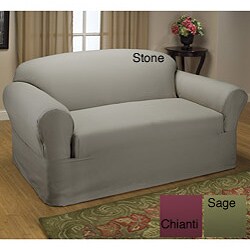 Cotton Duck Loveseat Slipcover