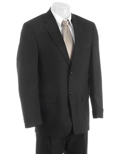Claiborne Men's Navy Pinstripe Worsted Wool Suit